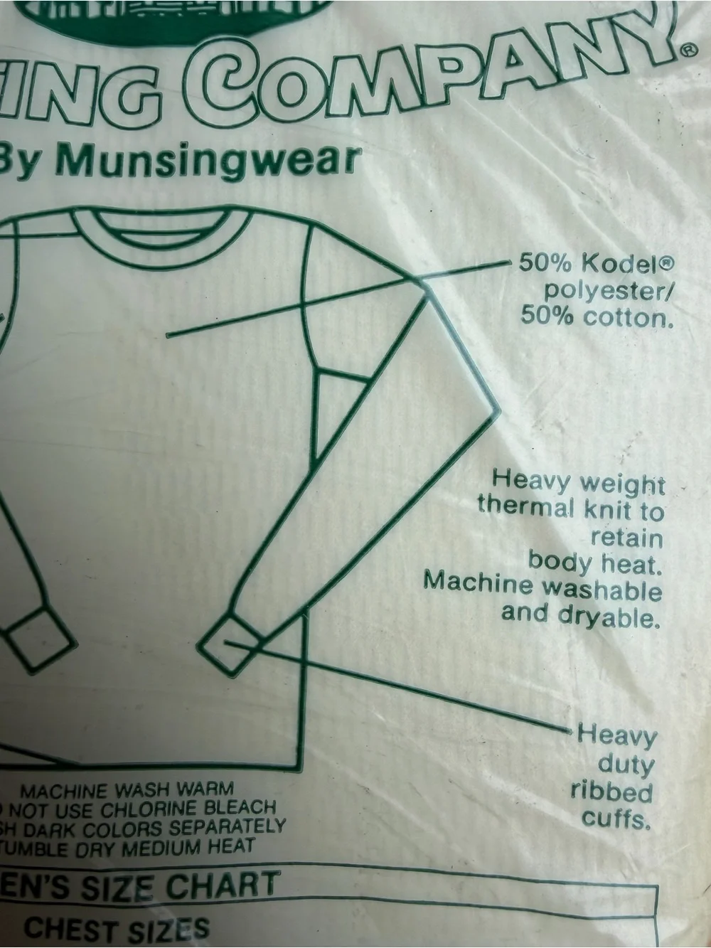 Vintage MunsingWear White thermal underwear long sleeve shirt XL USA